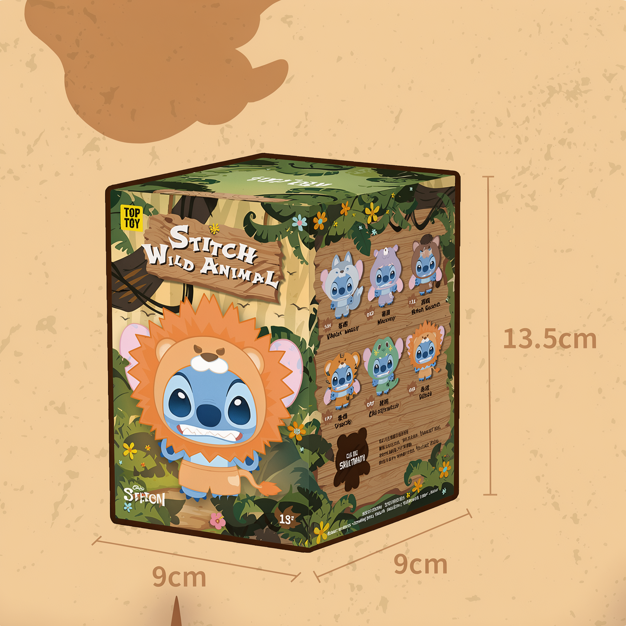 TopToyau | Disney Stitch Wild Animal Series Vinyl Plush Blind Box